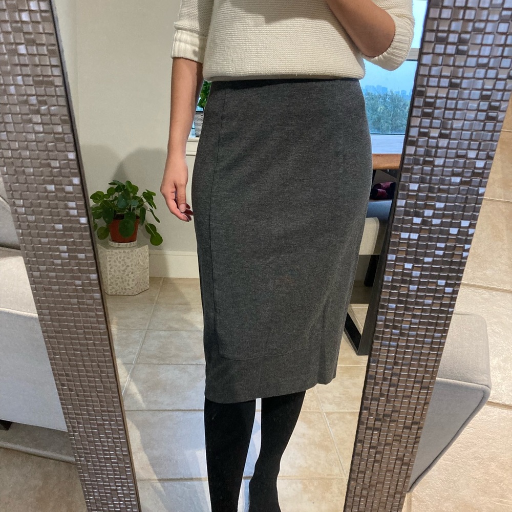 Grey Pencil Skirt